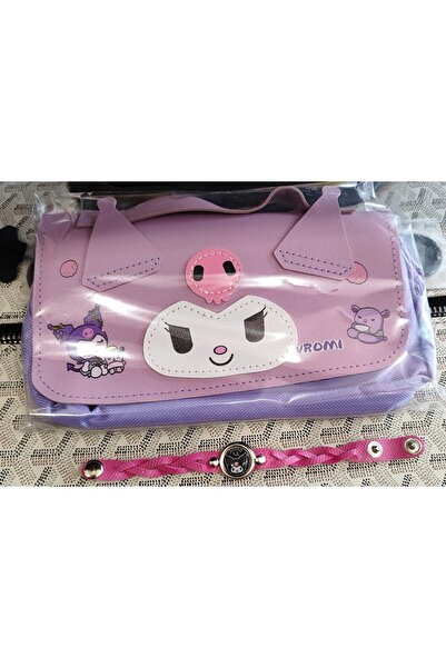 ada çanta kırtasiye Trusa cu figurină Kuromi cu brățară cadou, 2 compartiment...