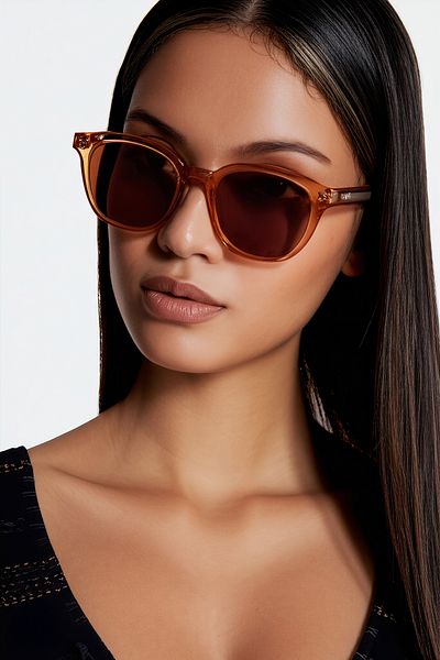 EYE OF HORUS Aventurine-3000 C3 Honey Foam Acetate Unisex Sunglasses