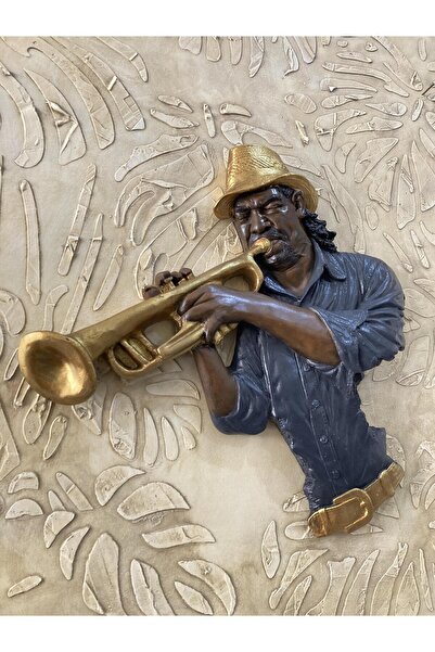 wowocraft Trompet Çalan Duvar Müzisyen,Antrasit