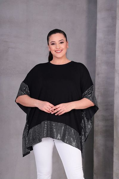 aytemas Skirt Sleeves Glitter Blouse