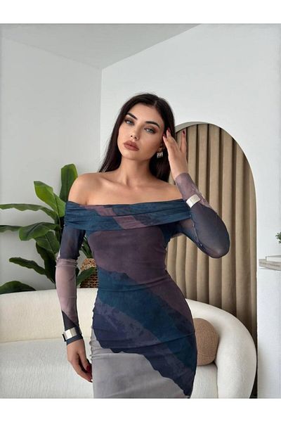 modaserdem Φόρεμα από τούλι με γιακά Sevilla Madonna