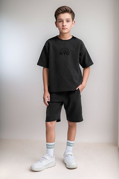 Loule Tricou și pantaloni scurți supradimensionați pentru băiat Seturi din do...