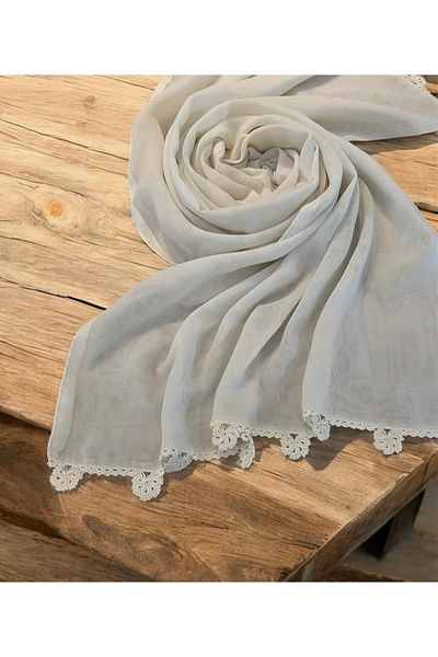 Nimet Abla Butik Hand Embroidered Shawl Hijab