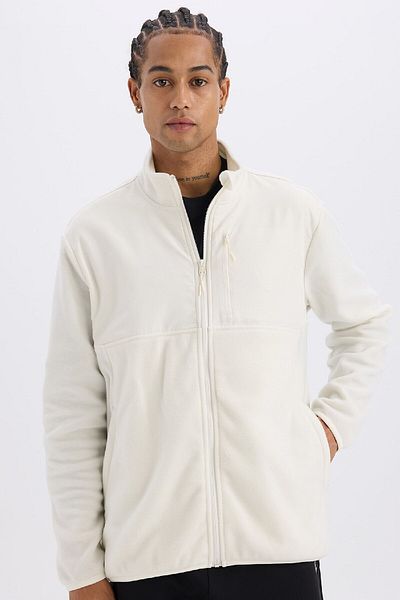 DeFacto Defactofit Standard Fit Pocket Fleece Cardigan D2731Ax24Wn