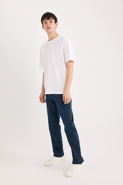 DeFacto Sergio Regular Fit Normal Fit Κανονικό τζιν παντελόνι με σωλήνα μέσης W7086az25sp