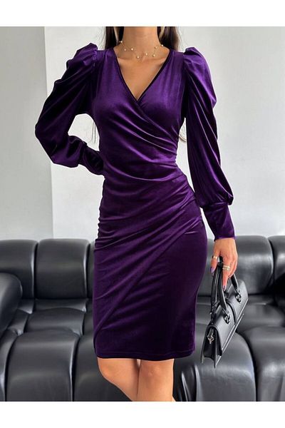 modaserdem Rochie de damă cu mânecă cu balon dublu-breasted Yakamidi Boy Opportunity