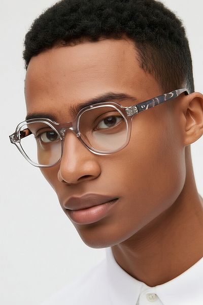 EYE OF HORUS Light Gray Acetate Blue Light Screen Glasses Mihenk-Eoh91033