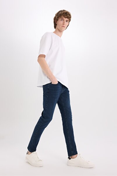 DeFacto Carlo Skinny Fit Ekstra Dar Kalıp Normal Bel Ekstra Dar Paça Jean Pantolon B3620AX25SP