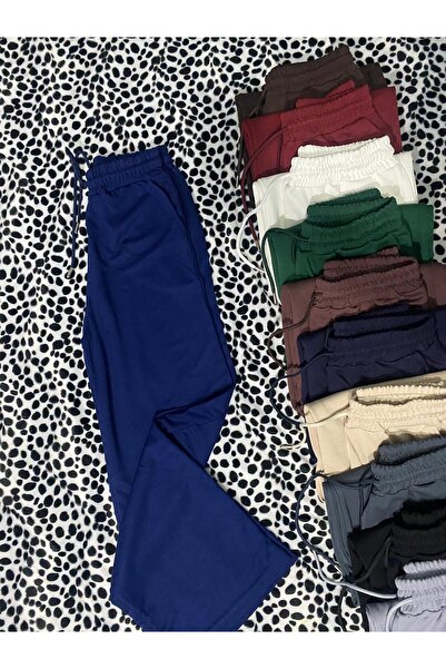 DÜVEN Geniş Paça Modal AÇIK LACİVERT WİDE LEG Pantolon - İspanyol Paça Eşofman Altı