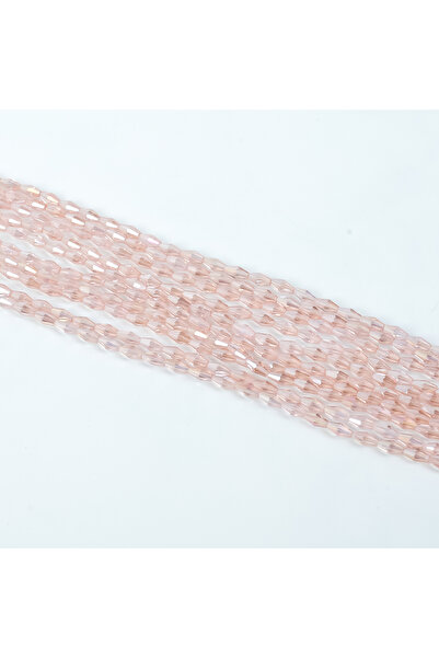 yfhobi 1 Dizi ( 60-65 Adet ) - 4x8 mm Arpa Mekik Kristal Cam Boncuk Dizisi, Ş...