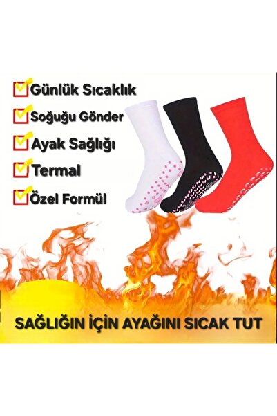 DRECCEX Sıcak Tutan Çorap Termal Çorap - 1 Çift Siyah
