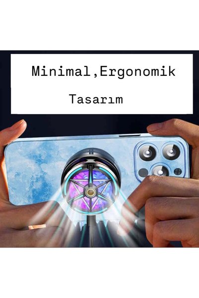 WASHA Aliminyum Destekli Pubg Gaming Soğutucu Mıknatıslı Cep Telefon Sessiz S...