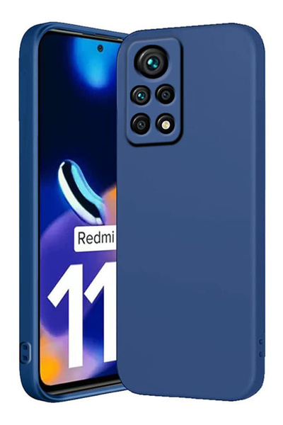 Xiaomi Redmi Note 11/11s Uyumlu Premium Lansman Silikon Kılıf İçi Kadife-Gece Mavisi
