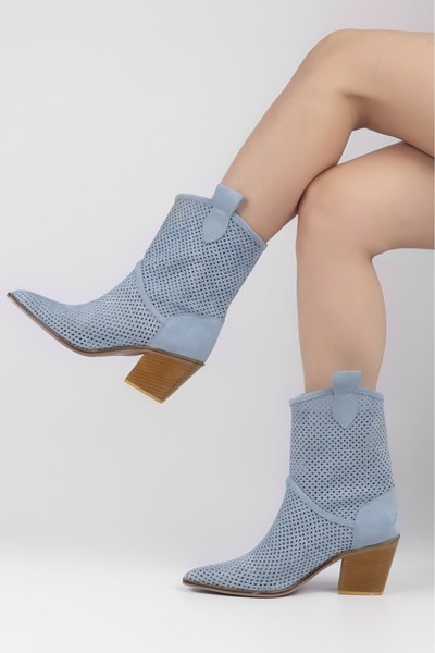 CICIKIZ Kalın Topuk Delikli Yazlık Kısa Bot