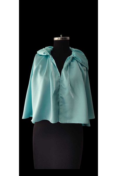MODA NUR Pelerina Bolero, Bolero cu glugă, Pelerina Baby Blue, Pelerina de mireasă