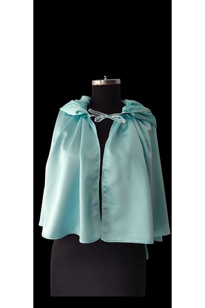 MODA NUR Pelerina Bolero, Bolero cu glugă, Pelerina Baby Blue, Pelerina de mireasă