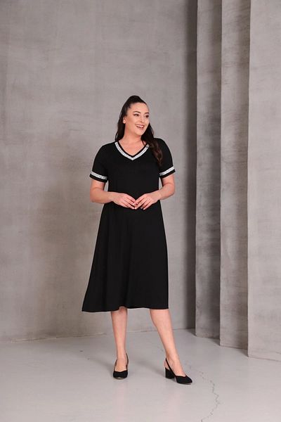 aytemas Dress with Stones on the Collar and Sleeves