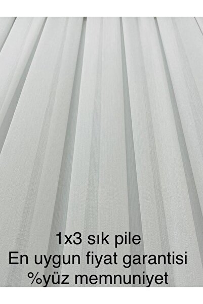 farnaz home Tül Perde Bambu,ttm Zemin 1/3 Sık Pileli Utu Istemez,tül Perde,tül Perde,tül Perde