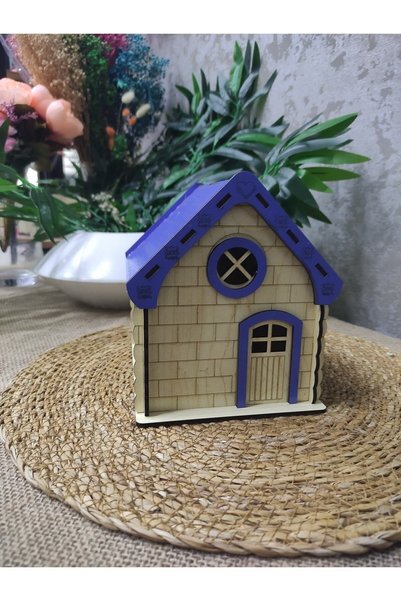 hayalimhediyelik Wooden House Piggy Bank (Large)