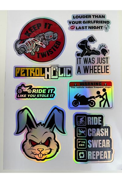 cakaybu Motor Sticker (Sticker) A4 Sizes - Notebook, Helmet, Wall, Bicycle, Motorcycle, Cabinet, Door