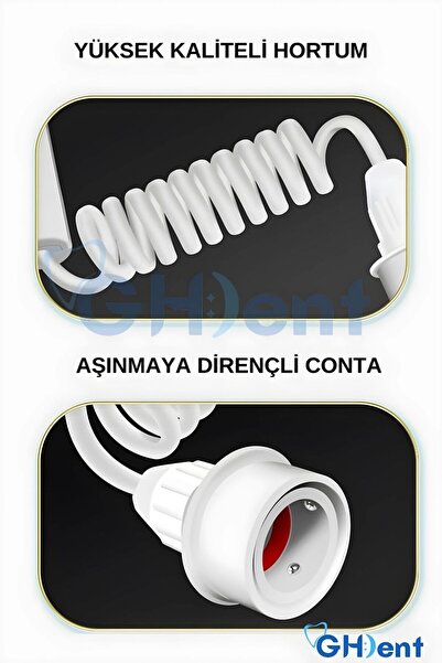 GHDENT Manuel Ağız Duşu 4 Başlıklı Askılıklı Komple Ağız Bakımı