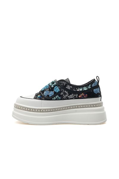 Guja Women's Stone Réglée Sneaker Casual Shoes Black Z 25Y 25Y423-1
