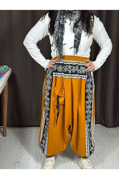 Sobe Hediyelik Άνετο φαρδύ παντελόνι με έθνικ σχέδιο