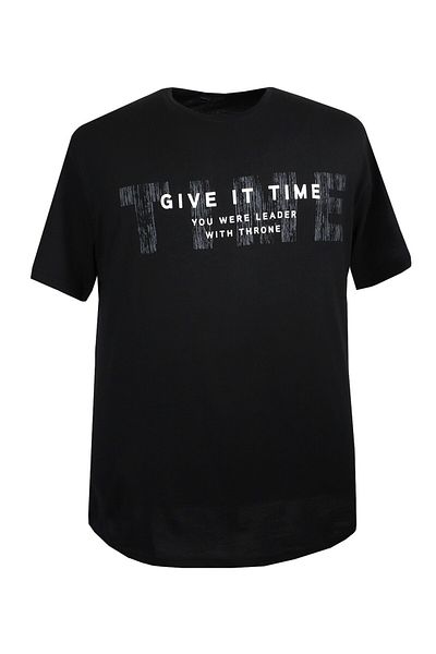 tambattal Large Size Printed Single Jersey Crew Neck T-Shirt
