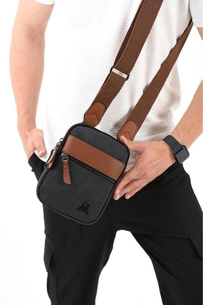 Baginn Чанта за телефон от плат, мъжка чанта през рамо 20*12 см, мега чанта през рамо