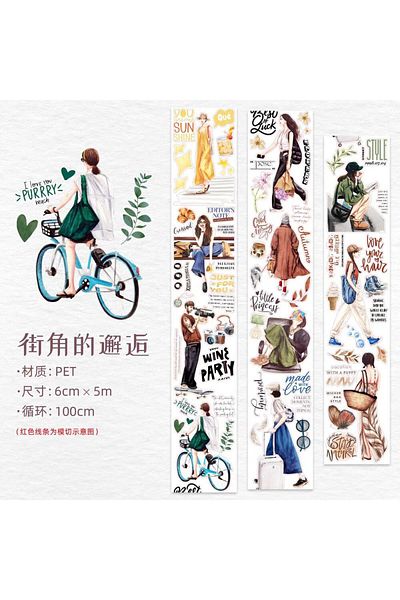 İthal K20-100Cm Self-Cut Corner Encounter Pet Tape the Washitape Shop