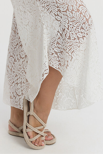 TCT TEKSTİL Γυναικείο παντελόνι - Φαρδύ παντελόνι με μοτίβο δαντέλας - 2140