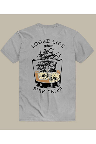 Wish BF Tricou imprimat LOOSE LIPS SINK SHIPS