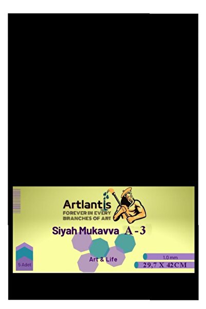 Artlantis Renkli Mukavva A3 10 lu 1 Paket 1.0 mm Sert Renkli Mukavva Kalın Ok...