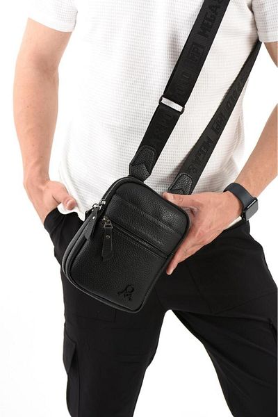 Baginn Geantă pentru telefon Geantă pentru bărbați din piele vegană 20*12 cm Geantă de umăr cu curea încrucișată din piele artificială