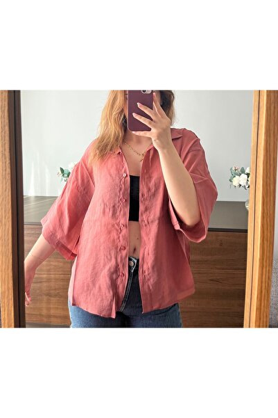 D'RECCY Γυναικείο πουκάμισο Off Shoulder Slim Oversize