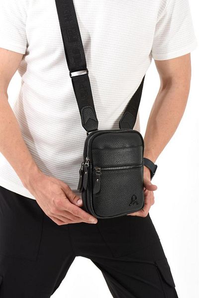 Baginn Geantă pentru telefon Geantă pentru bărbați din piele vegană 20*12 cm Geantă de umăr cu curea încrucișată din piele artificială