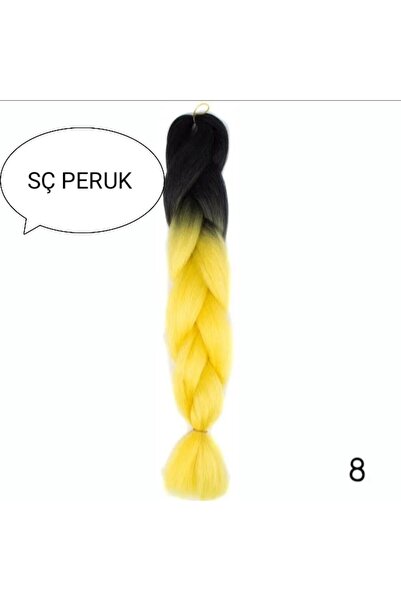 SÇ PERUK M8.african Braid Rasta Tiwist Black Braid 100 gr with Ombre 60 Cm Bl...