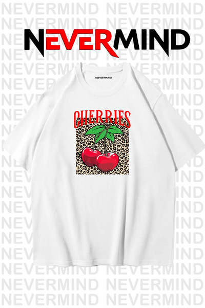 NEVERMIND Unisex Cireșe cu imprimeu supradimensionat tricou