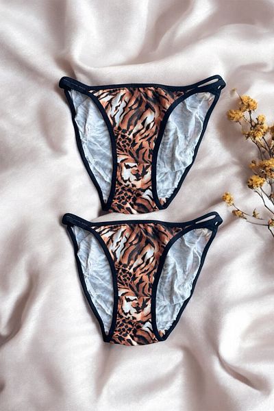 BLİSS WEAR FASHION Women's 2Li String Thong Panties