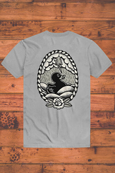 Wish BF تي شيرت كبير الحجم مطبوع عليه البطة العاصفة