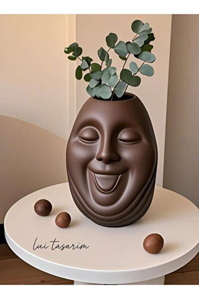 Lui Tasarım Boemski stil dizajna lica, keramička smeđa moderna nordijska vaza...