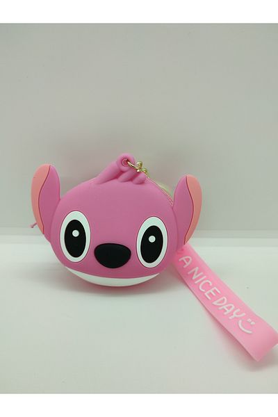 Mia Giyim Cute Stitch Silicone Coin Purse Keychain and Bag Accessory