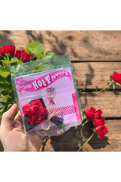 HayDün Küçük buket çiçek Hot love flowerse koleksiyon hediyelik sonsuzluk par...