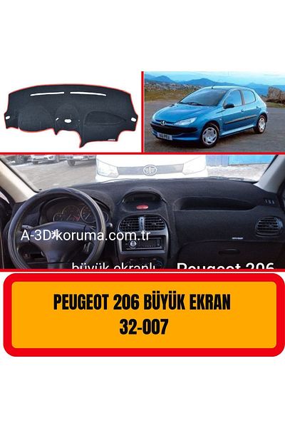 A3D TORPİDO KORUMA Peugeot 206 Large Screen - Front Chest Guard/Panel/Torpedo/Carrier/Carrier/Protector A3D/3D