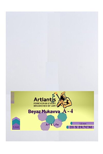 Artlantis Renkli Mukavva A4 10 lu 1 Paket 1.0 mm Sert Renkli Mukavva Kalın Ok...