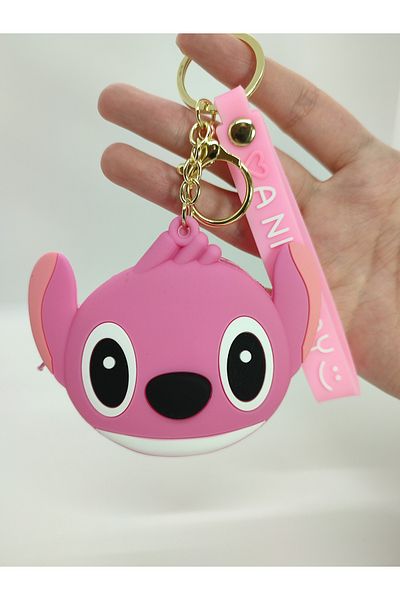 Mia Giyim Cute Stitch Silicone Coin Purse Keychain and Bag Accessory