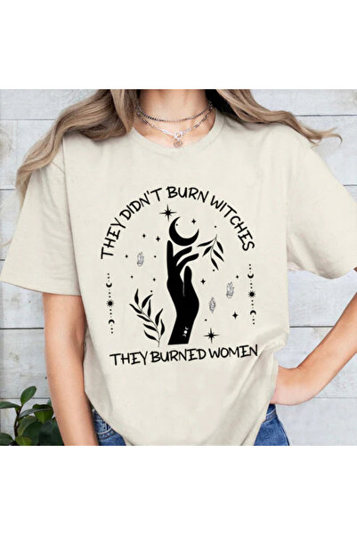 Wish BF They Didn't Burn Witches Tricou oversize cu imprimeu