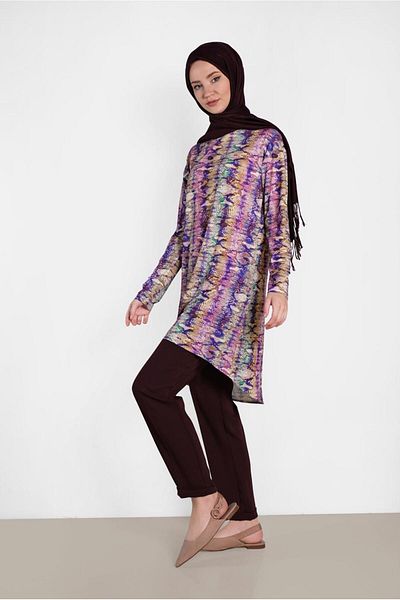 Alvina Patterned Tunic 4493 - Stylish Design