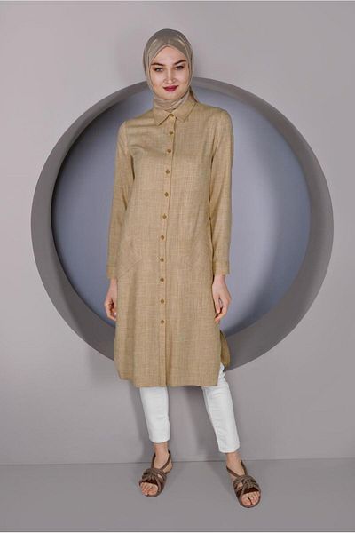 Alvina Long Tunic with Buttons 41343