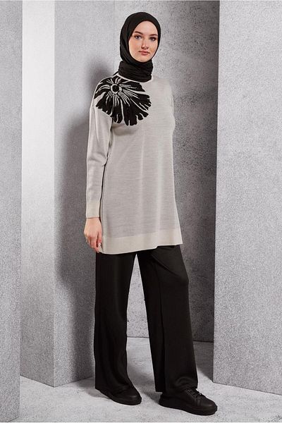 Alvina Bead Embroidered Knit Tunic 44914
